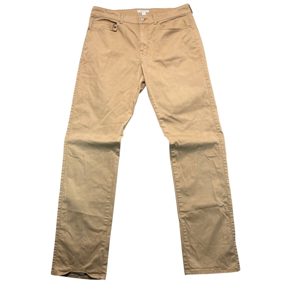 Peter Millar Mens 34 Tan Khaki 5-Pocket Stretch Cotton Straight Leg Pants